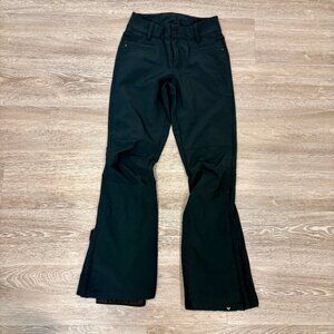 Roxy Black Mid RIse Ski Pant 15k Waterproof Stretch Snow Pant Skinny Fit sz S